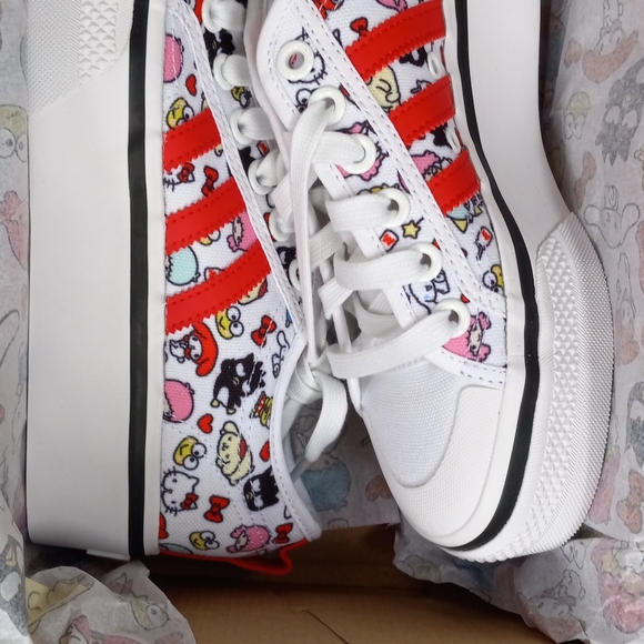Adidas Originals (Unisex) Nizza Platform Sneakers J- Hello Kitty& Sanrio Friends - Picture 14 of 16
